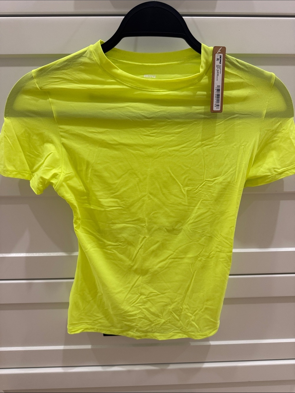 SKIMS Neon Lime Short Sleeve Crew Neck Tee
